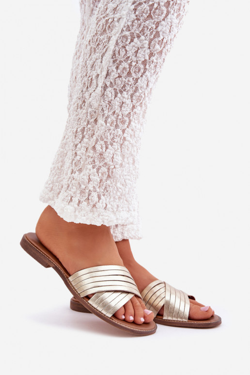 Piel Femenino Zapatillas LeAski Shoes 3682 color dorado Piel Femenino Zapatillas LeAski Shoes 3682 color dorado