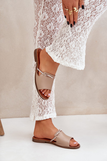 Zapatillas de cuero LeAski Shoes 3047 beige 2