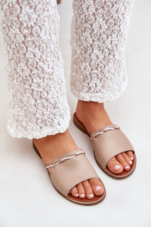 Zapatillas de cuero LeAski Shoes 3047 beige Zapatillas de cuero LeAski Shoes 3047 beige