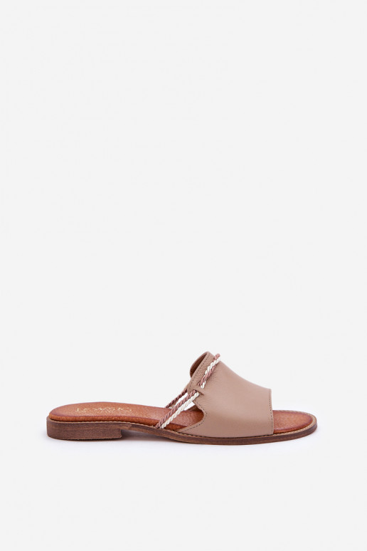 Zapatillas de cuero LeAski Shoes 3047 beige Zapatillas de cuero LeAski Shoes 3047 beige