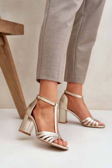 Sandalias de piel natural con tacones Laura Messi 2766 2