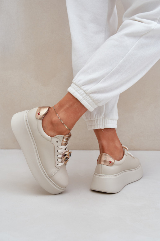 Femenino Piel Zapatillas modelo zapatos. CheBello 4411 color marfil Femenino Piel Zapatillas modelo zapatos. CheBello 4411 color marfil