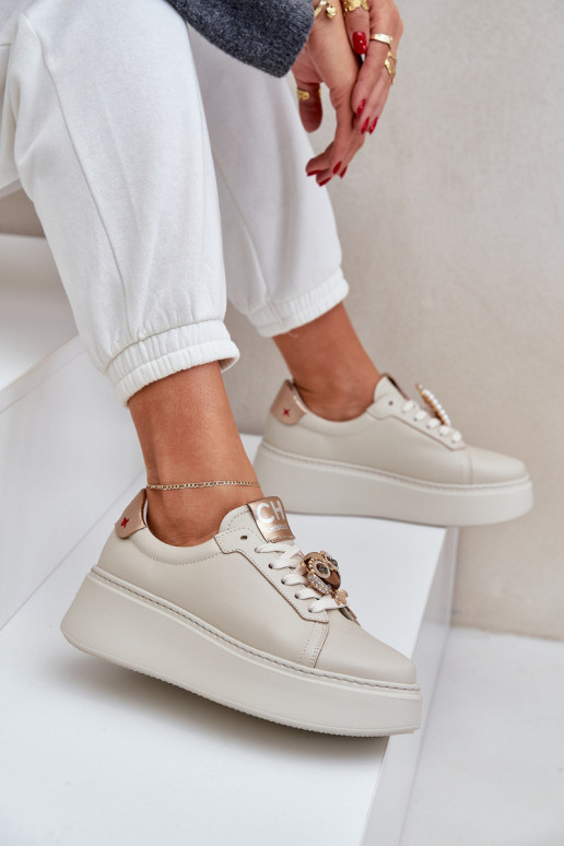 Femenino Piel Zapatillas modelo zapatos. CheBello 4411 color marfil Femenino Piel Zapatillas modelo zapatos. CheBello 4411 color marfil