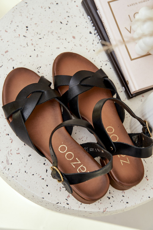 Sandalias de mujer Activado Sutilm Obcasie Zazoo 40372 de color negro Sandalias de mujer Activado Sutilm Obcasie Zazoo 40372 de color negro