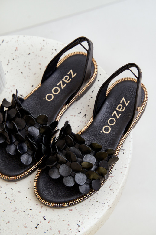 Sandalias de mujer con tacones anchos Zazoo 40425 de color negro Sandalias de mujer con tacones anchos Zazoo 40425 de color negro