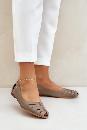 Zazoo 10009 Bailarinas cómodas de piel natural. Femenino beige 2