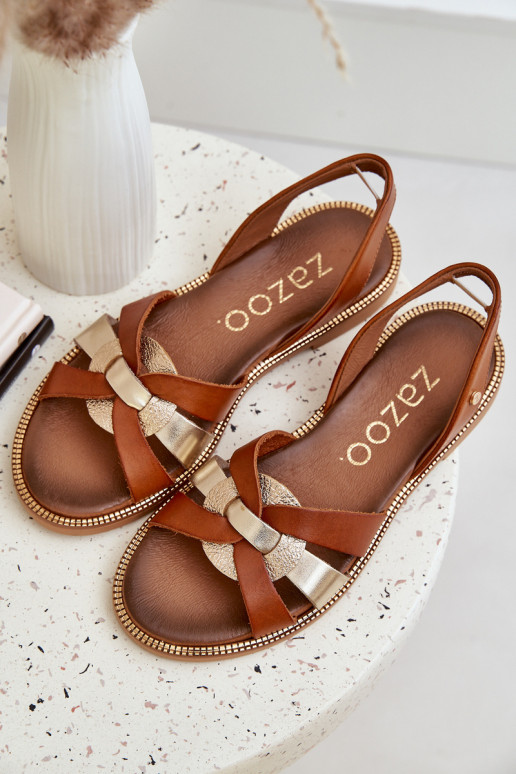 Zazoo 40382 Sandalias de mujer Piel color marrón Zazoo 40382 Sandalias de mujer Piel color marrón