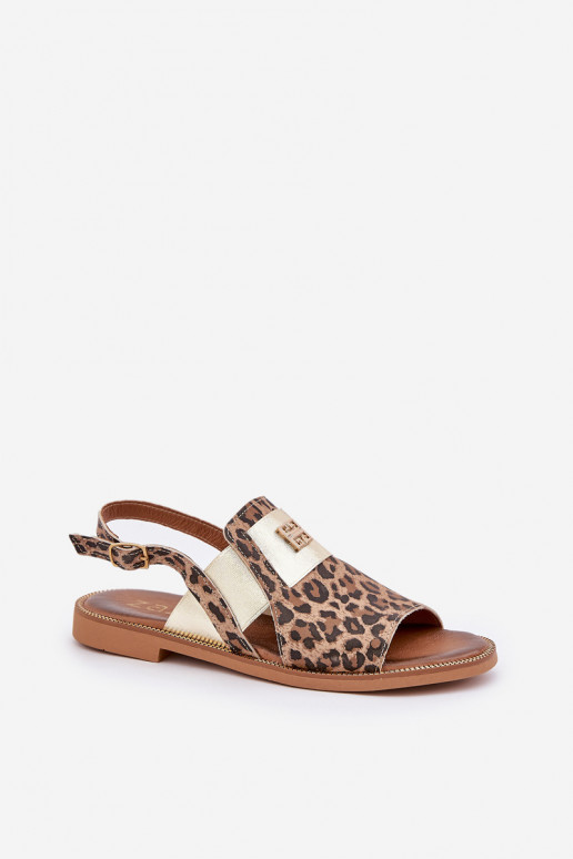 Zazoo 40385 Femenino Sandalias de mujer con estampados de piel de leopardo color marrón Zazoo 40385 Femenino Sandalias de mujer con estampados de piel de leopardo color marrón