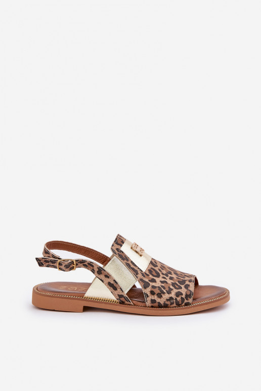 Zazoo 40385 Femenino Sandalias de mujer con estampados de piel de leopardo color marrón Zazoo 40385 Femenino Sandalias de mujer con estampados de piel de leopardo color marrón