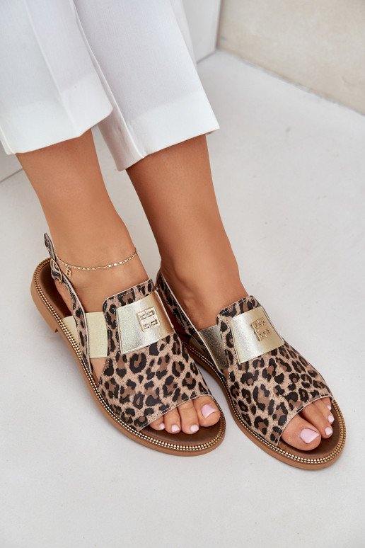 Zazoo 40385 Femenino Sandalias de mujer con estampados de piel de leopardo color marrón Zazoo 40385 Femenino Sandalias de mujer con estampados de piel de leopardo color marrón