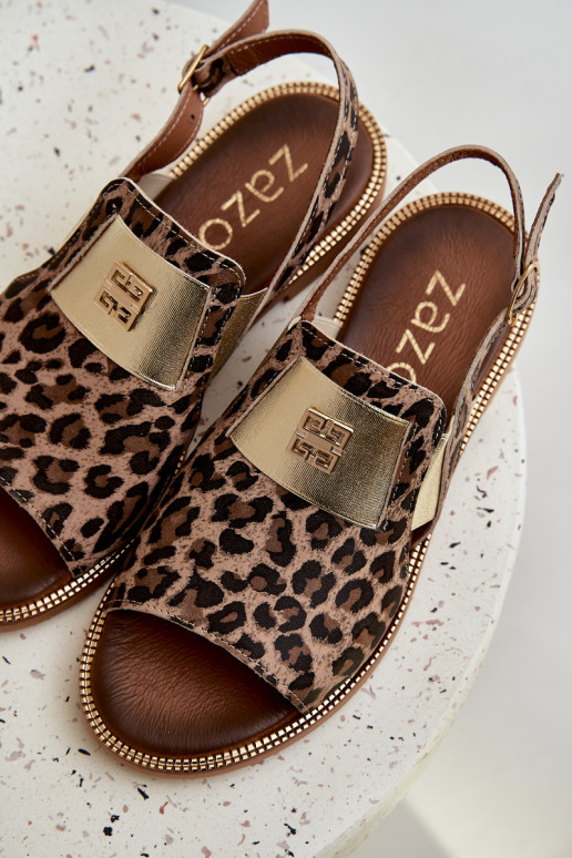 Zazoo 40385 Femenino Sandalias de mujer con estampados de piel de leopardo color marrón Zazoo 40385 Femenino Sandalias de mujer con estampados de piel de leopardo color marrón
