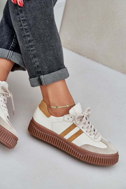 Zazoo N1068S6 Piel Bajo Zapatillas modelo zapatos. Femenino con una plataforma beige Zazoo N1068S6 Piel Bajo Zapatillas modelo zapatos. Femenino con una plataforma beige