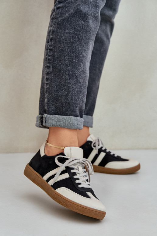 Zazoo N1068 Piel Bajo Zapatillas modelo zapatos. Femenino de color negro Zazoo N1068 Piel Bajo Zapatillas modelo zapatos. Femenino de color negro