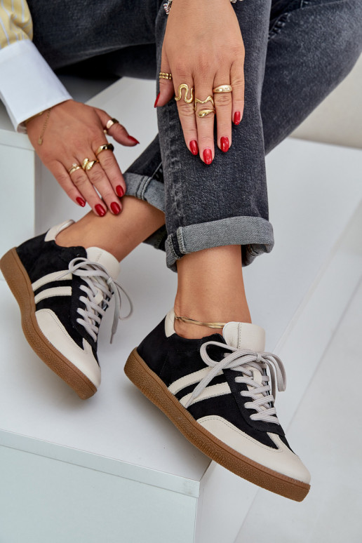 Zazoo N1068 Piel Bajo Zapatillas modelo zapatos. Femenino de color negro Zazoo N1068 Piel Bajo Zapatillas modelo zapatos. Femenino de color negro