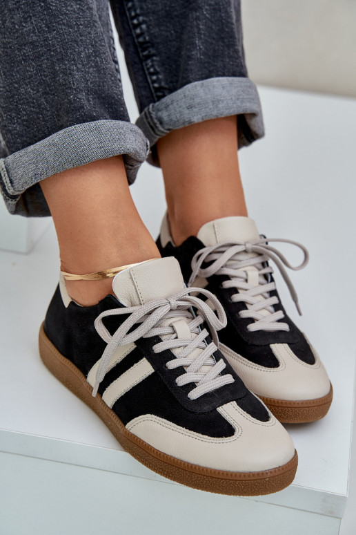 Zazoo N1068 Piel Bajo Zapatillas modelo zapatos. Femenino de color negro Zazoo N1068 Piel Bajo Zapatillas modelo zapatos. Femenino de color negro