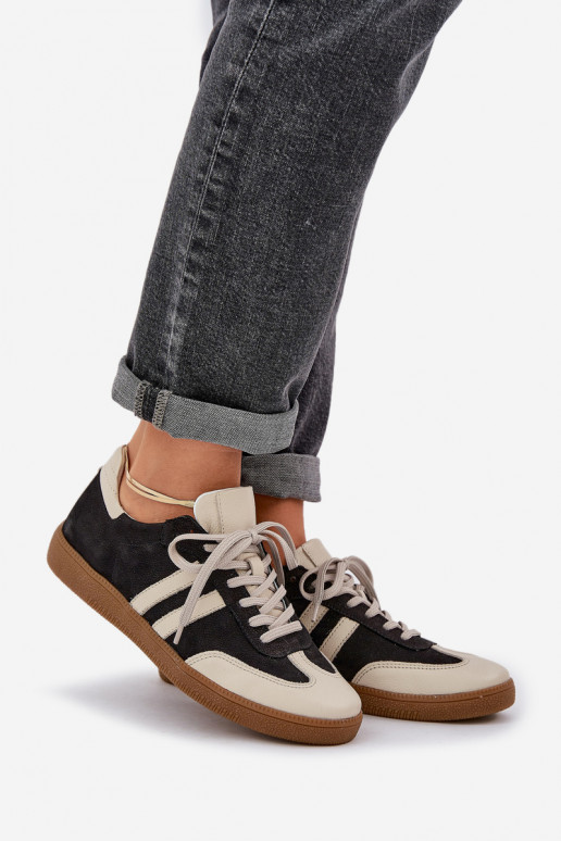 Zazoo N1068 Piel Bajo Zapatillas modelo zapatos. Femenino de color negro Zazoo N1068 Piel Bajo Zapatillas modelo zapatos. Femenino de color negro