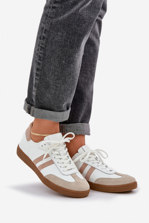 Zazoo N1068 Piel Bajo Zapatillas modelo zapatos. Femenino beige Zazoo N1068 Piel Bajo Zapatillas modelo zapatos. Femenino beige