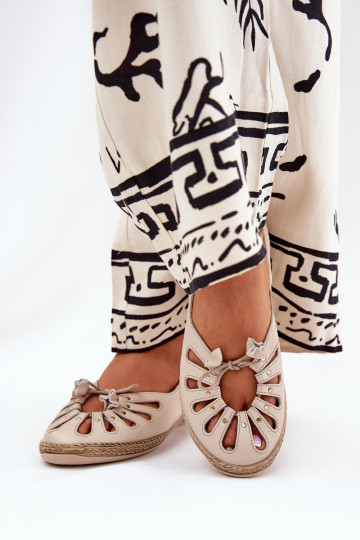 isósceles bailarinasActivadoturalnej Skóry Zazoo 10179 beige 2