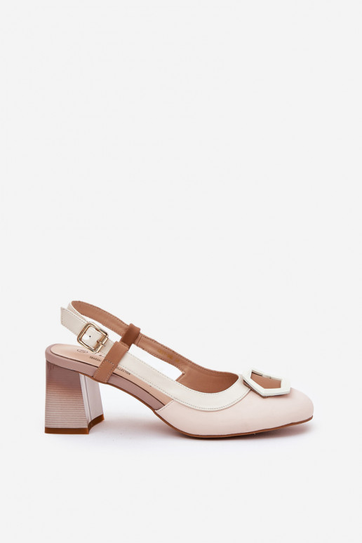 Piel Estilo elegante Sandalias de tacón alto para mujer. D&A CR51-569 beige Piel Estilo elegante Sandalias de tacón alto para mujer. D&A CR51-569 beige