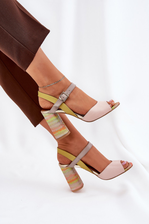 Piel Estilo elegante sandalias con tacones Laura Messi 2136 Colores diferentes Piel Estilo elegante sandalias con tacones Laura Messi 2136 Colores diferentes