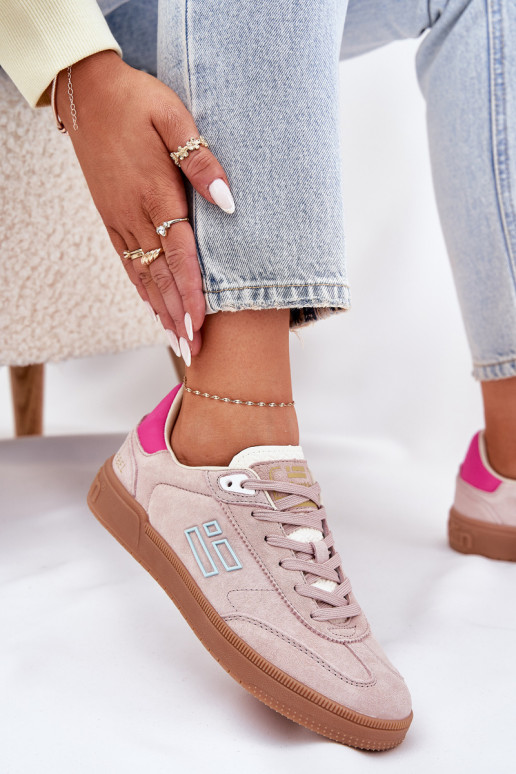 de gamuza zapatillas Zapatillas modelo zapatos. Femenino D.Franklin DFSH387005 color rosa