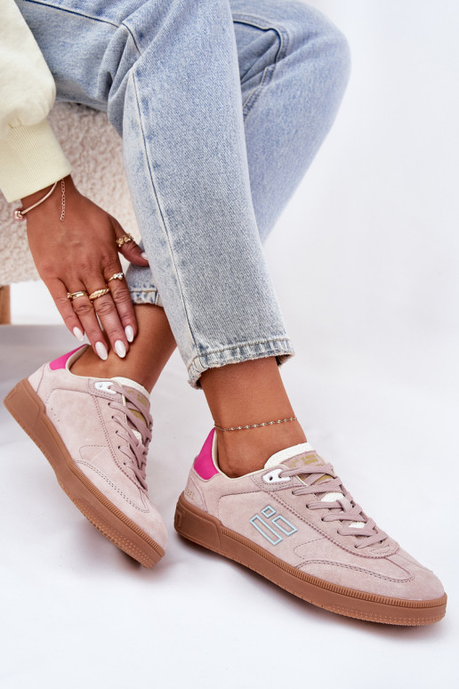 de gamuza zapatillas Zapatillas modelo zapatos. Femenino D.Franklin DFSH387005 color rosa