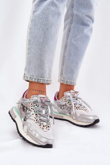 Zapatillas modelo zapatos. zapatillas Femenino D.Franklin DFSH378006 color plata 2