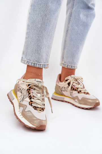 Zapatillas deportivas "Sneakers" D.Franklin DFSH378006 color oro