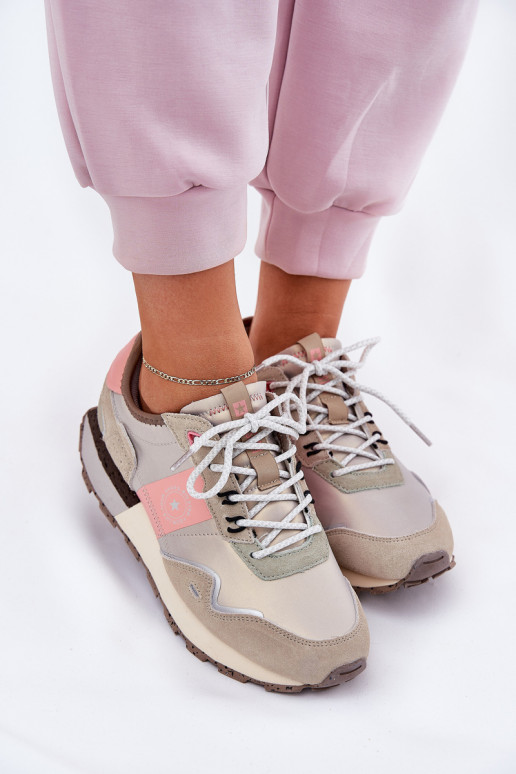 de gamuza Zapatillas modelo zapatos. Femenino Big Star RR274243 HI-POLY SYSTEM gris-color rosa de gamuza Zapatillas modelo zapatos. Femenino Big Star RR274243 HI-POLY SYSTEM gris-color rosa