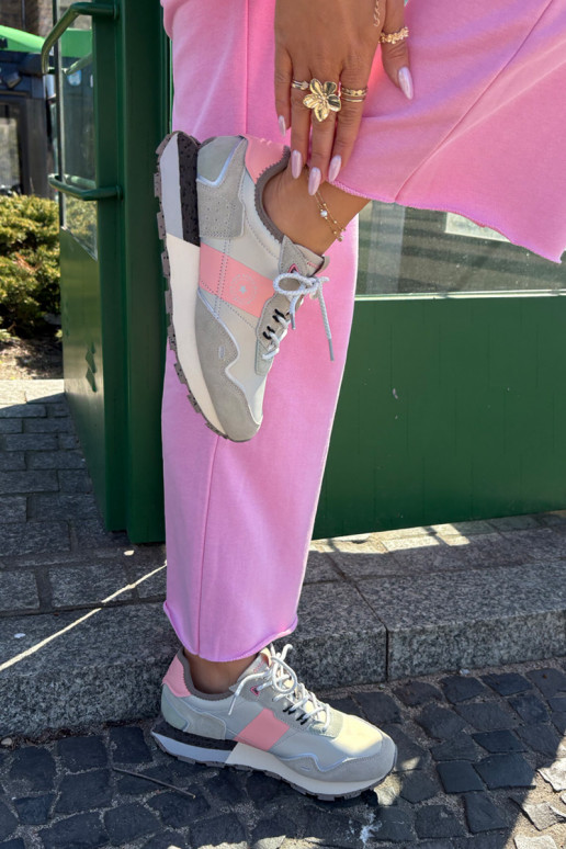 de gamuza Zapatillas modelo zapatos. Femenino Big Star RR274243 HI-POLY SYSTEM gris-color rosa de gamuza Zapatillas modelo zapatos. Femenino Big Star RR274243 HI-POLY SYSTEM gris-color rosa