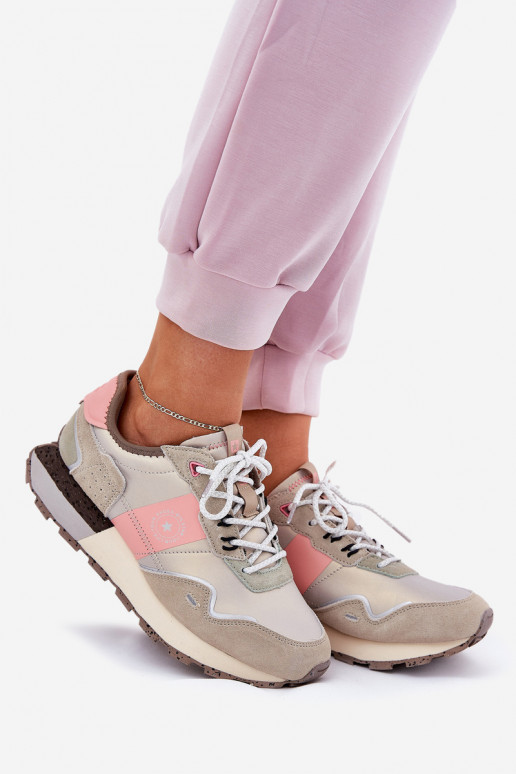 de gamuza Zapatillas modelo zapatos. Femenino Big Star RR274243 HI-POLY SYSTEM gris-color rosa de gamuza Zapatillas modelo zapatos. Femenino Big Star RR274243 HI-POLY SYSTEM gris-color rosa