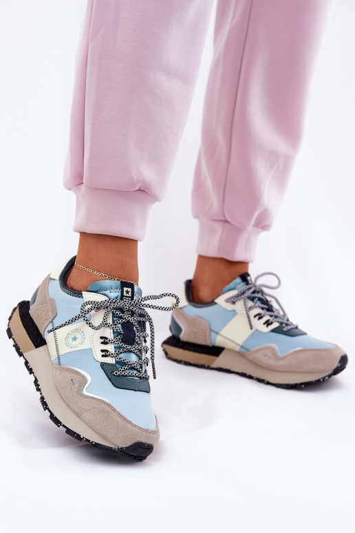 de gamuza Zapatillas modelo zapatos. Femenino Big Star RR274245 HI-POLY SYSTEM gris-color azul de gamuza Zapatillas modelo zapatos. Femenino Big Star RR274245 HI-POLY SYSTEM gris-color azul