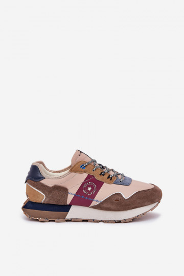 Zapatillas deportivas de ante para hombre con plataforma Big Star RR174475 Hi-Poly System color arena 2
