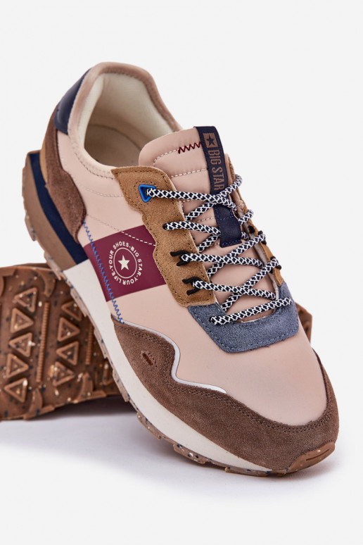 de gamuza Zapatillas modelo zapatos. Tiene quesculino con una plataforma Big Star RR174475 Hi-Poly System beige de gamuza Zapatillas modelo zapatos. Tiene quesculino con una plataforma Big Star RR174475 Hi-Poly System beige