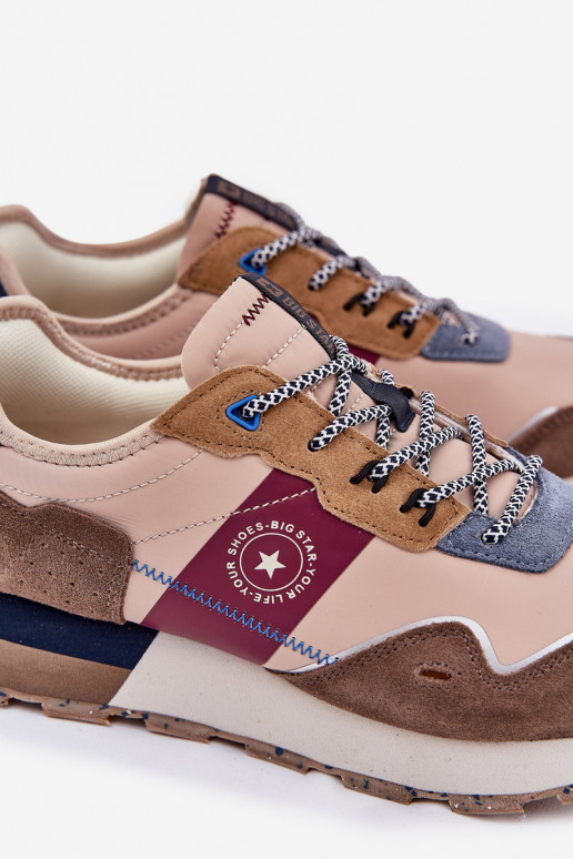 de gamuza Zapatillas modelo zapatos. Tiene quesculino con una plataforma Big Star RR174475 Hi-Poly System beige de gamuza Zapatillas modelo zapatos. Tiene quesculino con una plataforma Big Star RR174475 Hi-Poly System beige