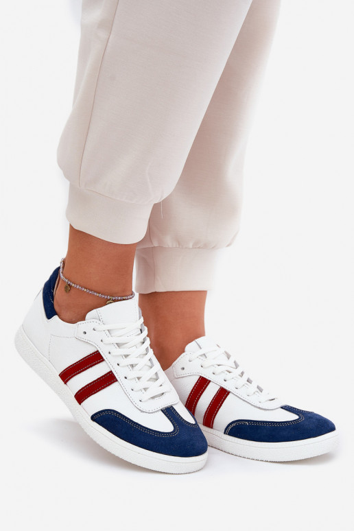 Zazoo N1068 Piel Bajo Zapatillas modelo zapatos. Femenino Blanco-azul oscuro Zazoo N1068 Piel Bajo Zapatillas modelo zapatos. Femenino Blanco-azul oscuro