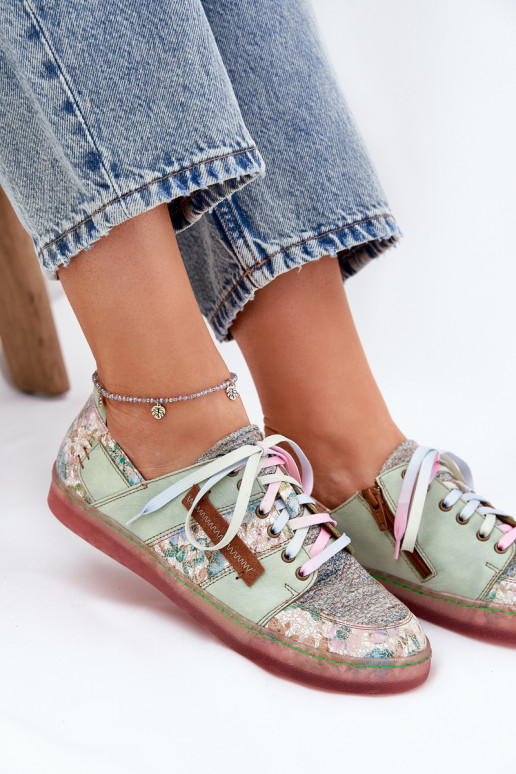 Piel zapatos Femenino Tiene queciejka 06791-09 verde claro Piel zapatos Femenino Tiene queciejka 06791-09 verde claro