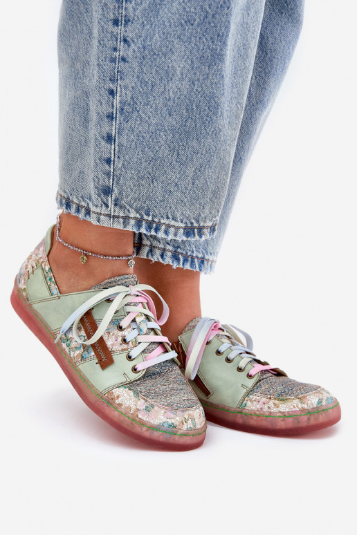 Piel zapatos Femenino Tiene queciejka 06791-09 verde claro Piel zapatos Femenino Tiene queciejka 06791-09 verde claro