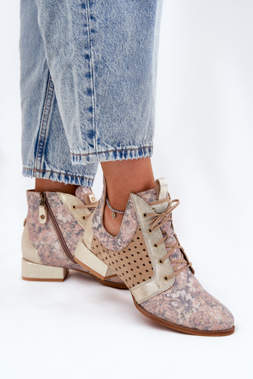 Piel Botas Calzado Tiene queciejka 05541-04 beige-color dorado Piel Botas Calzado Tiene queciejka 05541-04 beige-color dorado