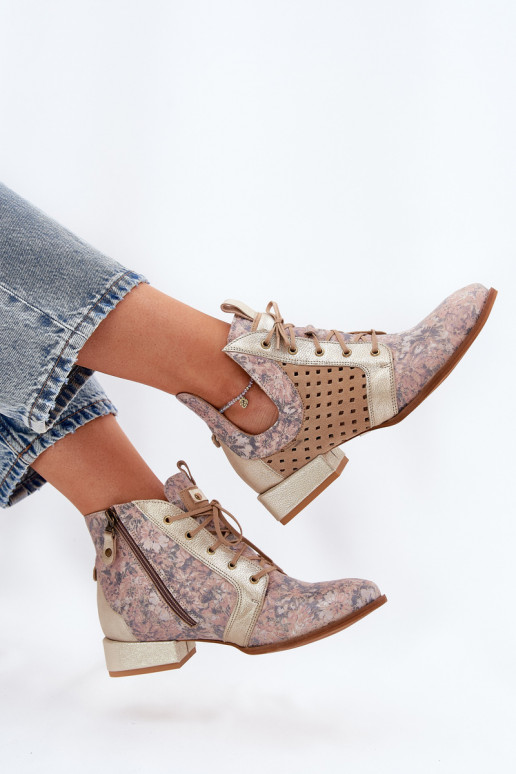 Piel Botas Calzado Tiene queciejka 05541-04 beige-color dorado Piel Botas Calzado Tiene queciejka 05541-04 beige-color dorado