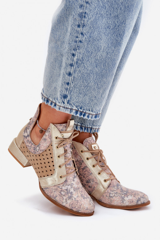 Piel Botas Calzado Tiene queciejka 05541-04 beige-color dorado Piel Botas Calzado Tiene queciejka 05541-04 beige-color dorado