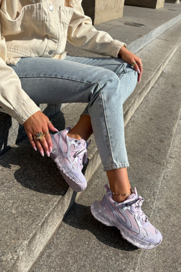 Piel Zapatillas modelo zapatos. Femenino GOE RR2N4081 color violeta 2