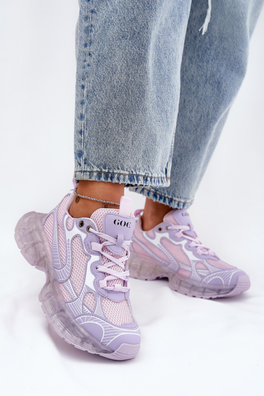 Piel Zapatillas modelo zapatos. Femenino GOE RR2N4081 color violeta