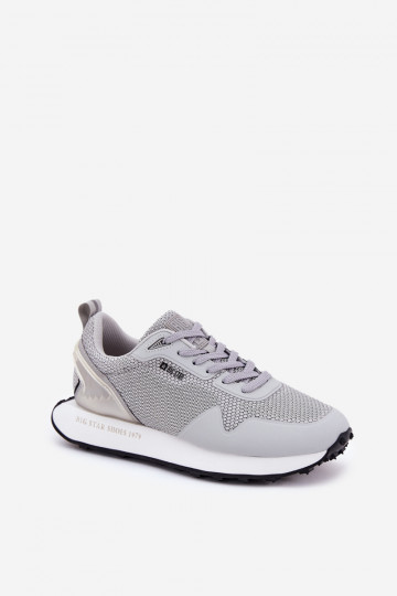 Zapatos deportivos de estilo masculino con plataforma Big Star RR174358 Hi-Poly System color gris