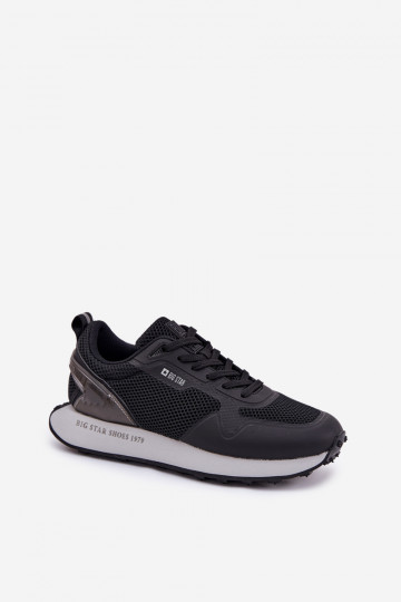 Zapatos deportivos de estilo masculino con plataforma Big Star RR174361 Hi-Poly System color negro