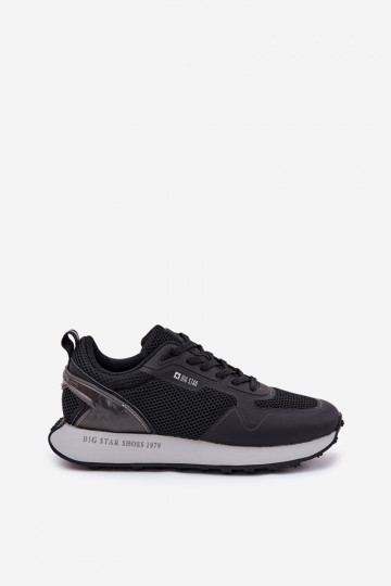 Zapatos deportivos de estilo masculino con plataforma Big Star RR174361 Hi-Poly System color negro 2