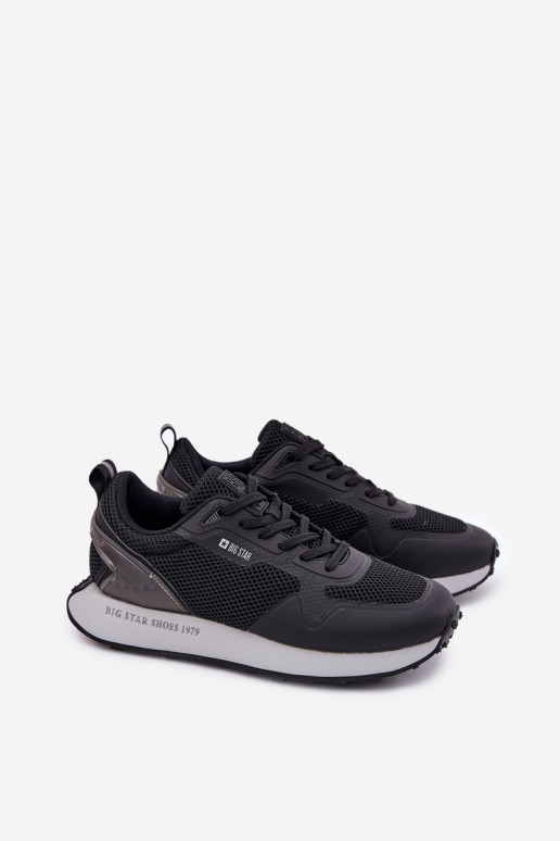 Zapatillas modelo zapatos. Tiene quesculino con una plataforma Big Star RR174361 Hi-Poly System de color negro Zapatillas modelo zapatos. Tiene quesculino con una plataforma Big Star RR174361 Hi-Poly System de color negro