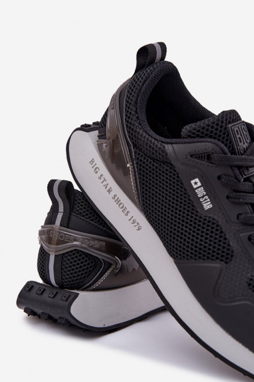 Zapatillas modelo zapatos. Tiene quesculino con una plataforma Big Star RR174361 Hi-Poly System de color negro Zapatillas modelo zapatos. Tiene quesculino con una plataforma Big Star RR174361 Hi-Poly System de color negro