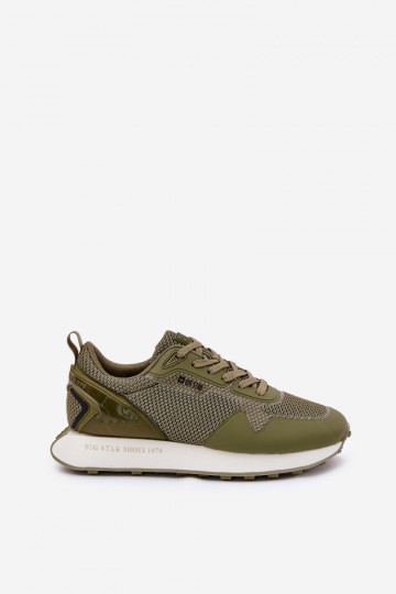 Zapatos deportivos de estilo masculino con plataforma Big Star RR174360 Hi-Poly System color caqui 2