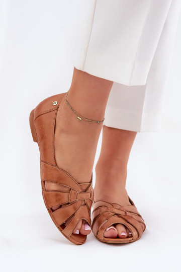 Sandalias abiertas tipo bailarinas Tai turiciejka 06908-29/001-1 color marrón 2